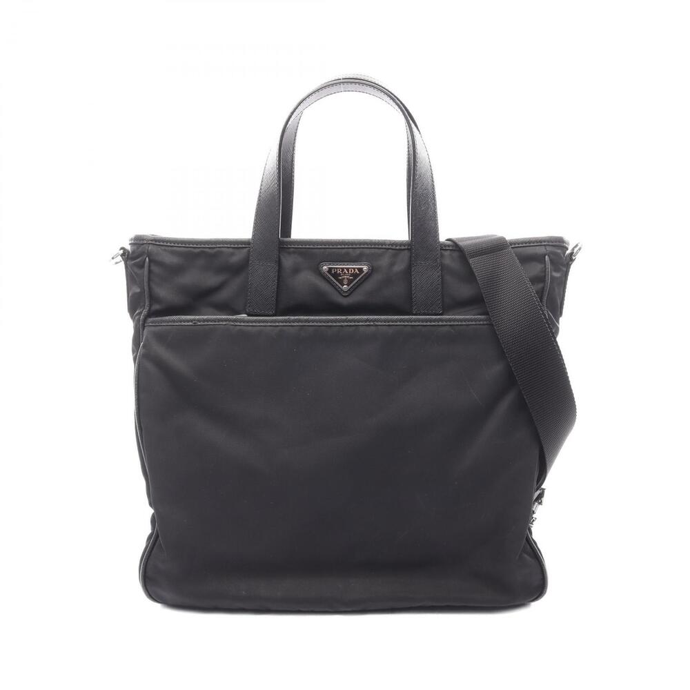 Prada Handbag Saffiano Leather Black